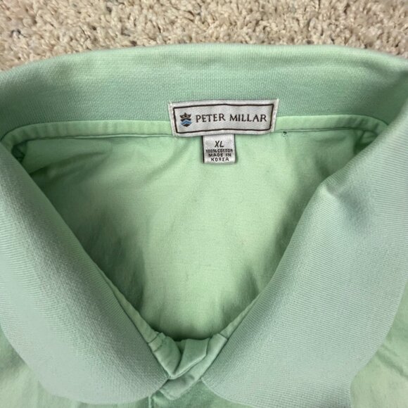 Peter Millar Green Polo Size XL Cotton Highlander Golf Course Club Mens S/S - Picture 4 of 9